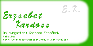 erzsebet kardoss business card