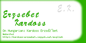 erzsebet kardoss business card